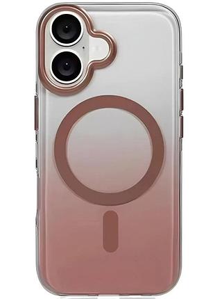 Чехол накладка для apple iphone 16 (6.1") tpu + pc rose gold з технологією magsafe (916941)