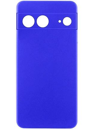 Чехол silicone cover full camera для google pixel 8 силіконовий синій (929306)