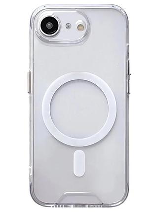 Чехол tpu накладка для apple iphone 16e/17e 6.1" прозрачный с магнитами magsafe (913819)