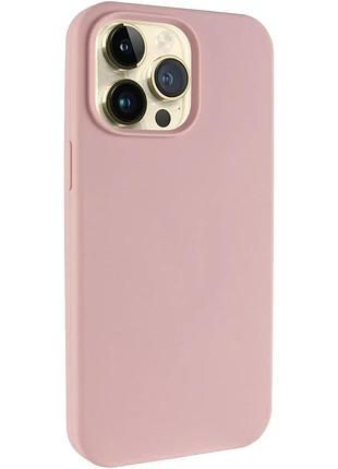 Чехол накладка для apple iphone 14 pro 6.1" силікон рожевий pink sand (918095)