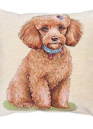 Наволочка гобеленовая poodle-nv односторонняя 45x45 см 60% полиэстер бежевый (876225)