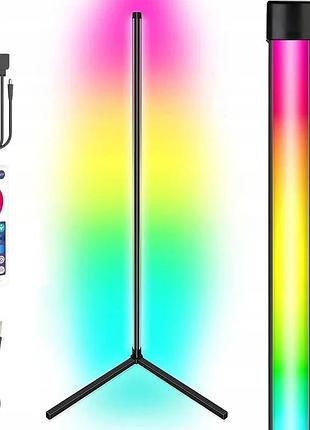 Напольная led лампа rgb magic 1 30 вт алюміній 120 см чорна (926130)