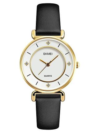 Наручні годинники skmei 1330lrg класичні чорні 36 мм (840116)