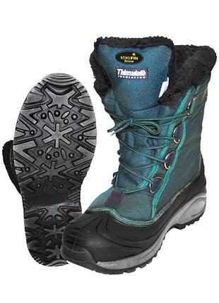 Ботинки зимові norfin snow 41 нейлон 900d oxford чорний/синій (878038)