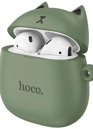 Беспроводные наушники hoco ew45 cat case bluetooth 5.3 пластик 53,8х44,3х21,5 мм лесной кот (910358)