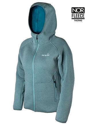Куртка жіноча norfin women snowcrest 03 фліс чорна l nordfleece thermo (877318)