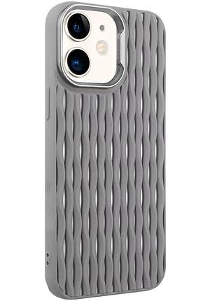 Чехол накладка для apple iphone 11 6.1" tpu серый гибкий эластичный (916360)