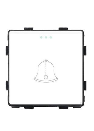Кнопочный выключатель luxion импульсный белый закаленное стекло ip20 (935382)