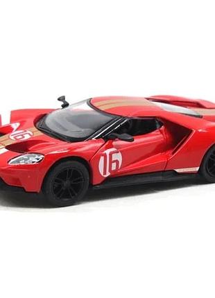 Машинка kinsmart ford gt heritage edition металева червона 11 см (839900)