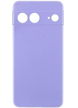 Чехол silicone cover full camera для google pixel 7 силіконовий 0,5 см сиреневий (916693)