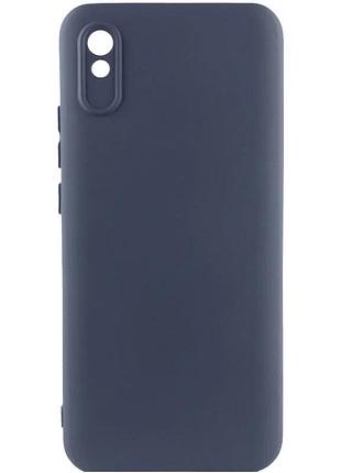 Чехол накладка full camera для xiaomi redmi 9a силіконовий темно-синій (929402)