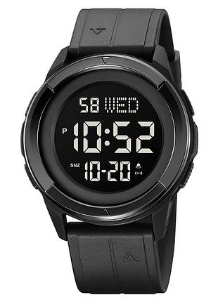 Наручные часы skmei 2047bkbk all black электронные водонепроницаемые чёрные (840238)