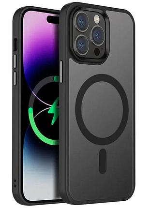 Чехол накладка magsafe ummi colorful для apple iphone 15 pro max 6.7" tpu чорний (911489)