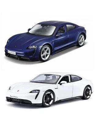 Автомодель bburago porsche taycan turbo s масштаб 1:24 металлическая (839886)