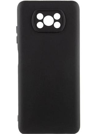 Чехол silicone cover full camera для xiaomi poco x3 nfc / poco x3 pro силиконовый черный (917290)