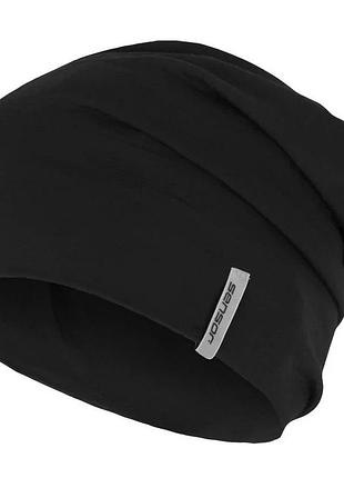 Шапка merino active m черная мериносовая унисекс (883843)