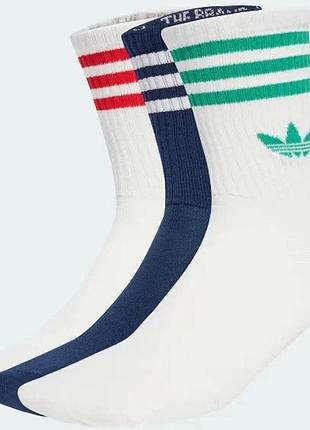 Шкарпетки adidas 3s crew s 3p 43-45 бавовна білий, темно-синій (819965)