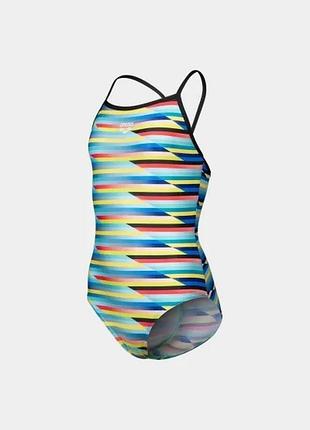 Купальник arena racing stripe swimsuit lightdr для бассейна 50% переработанный полиэстер мультиколор (820791)