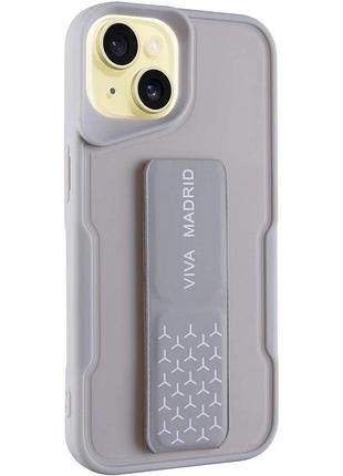 Чехол tpu viva для apple iphone 14 plus 6.7" сірий з функцією підставки (910322)