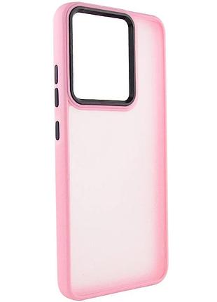 Чехол накладка противоударный для xiaomi redmi 12c tpu + поликарбонат розовый (910971)