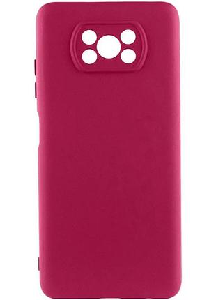 Чехол накладка full camera для xiaomi poco x3 nfc / poco x3 pro tpu бордовый marsala (929895)