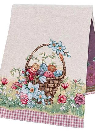 Дорожка гобеленовая magic easter 45x140 см красная 75% полиэстер, 22% хлопок, 3% акрил (873291)