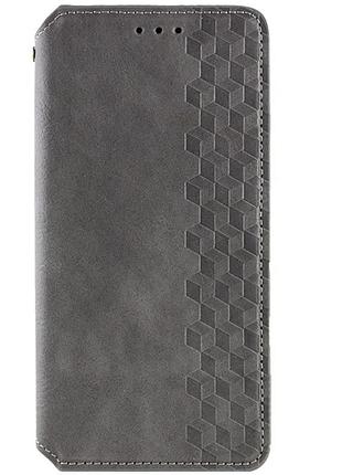 Чехол-книжка getman cubic для motorola edge 70 fusion/70 fusion+ искусственная кожа серый (909835)