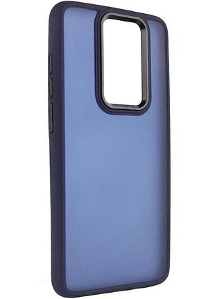 Чехол-накладка для xiaomi redmi note 8 pro противоударный tpu + поликарбонат navy blue (916883)