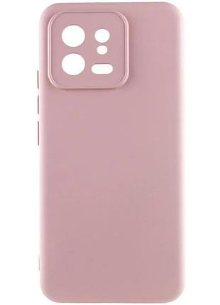 Чехол tpu liquid silk full camera для xiaomi 13 pro 0,5 мм розовый (910818)