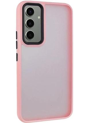 Чехол накладка для samsung galaxy a36 5g ударопрочный tpu + поликарбонат 0,5 см розовый (918931)