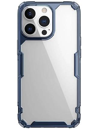 Tpu чехол nillkin nature pro для apple iphone 14 pro max ультратонкий синій прозорий (929773)