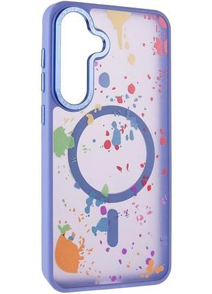 Чехол накладка для samsung galaxy s24+/s25+ tpu+pc прозрачный с технологией magsafe (916194)