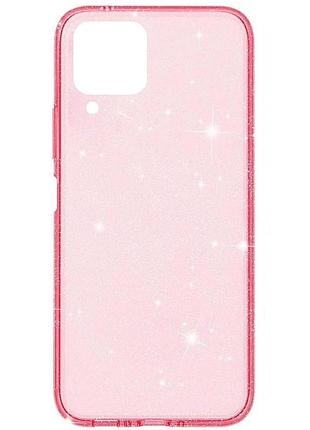 Tpu чехол для samsung galaxy m33 5g гибкий розовый с блестками (916989)