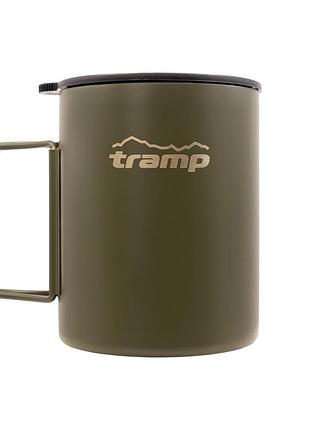 Термокружка tramp utrc-142 500 мл оливковый со складными ручками и поилкой (884397)