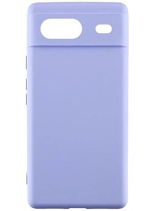 Чехол silicone cover full camera для google pixel 8a силіконовий сиреневий (915949)