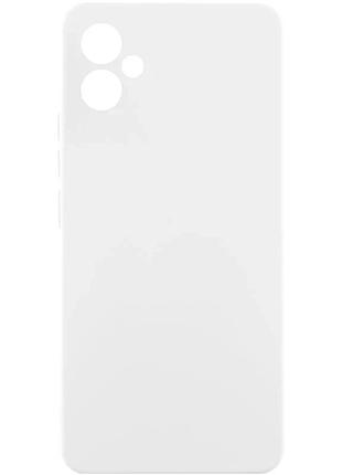 Чехол silicone cover full camera для samsung galaxy a05 силиконовый белый (914788)