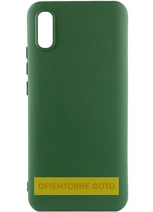 Чехол накладка для xiaomi redmi 9a силіконовий зелений мікрофібра 0,5 мм (925334)