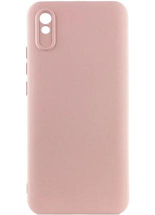 Чехол накладка lakshmi full camera для xiaomi redmi 9a силіконовий 0,5 мм рожевий pink sand (914706)