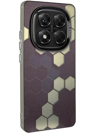 Чехол накладка для xiaomi redmi note 14 pro 5g противоударный tpu + pc honeycomb (922178)