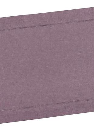 Серветка лляна srlm35 35x50 см прямокутна 100% льон сиреневий вишивка (874078)