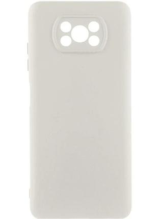 Чехол накладка full camera для xiaomi poco x3 nfc / poco x3 pro силиконовый белый (924260)