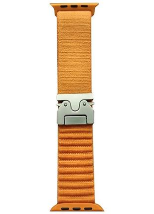 Ремінець для apple watch 38/40/41/42mm нейлоновий оранжевий швидке кріплення (918826)