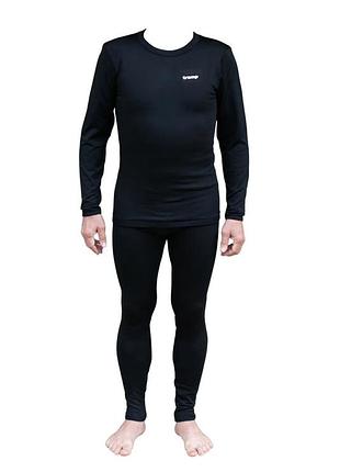 Термобілизна чоловіча комплект tramp warm soft 2xl чорна футболка + штани (884376)