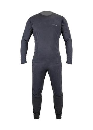 Термобілизна чоловіча microfleece футболка+штани xl сірий фліс зимовий (884529)