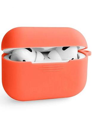 Чехол для airpods pro 3 с карабином силиконовый 05 оранжевый (835780)