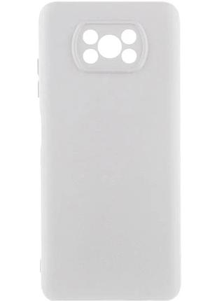 Чехол накладка для xiaomi poco x3 nfc / poco x3 pro силиконовый белый с защитой камеры (924690)
