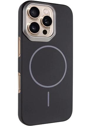 Чехол накладка для iphone 16 pro max magsafe пластиковий чорний (923354)