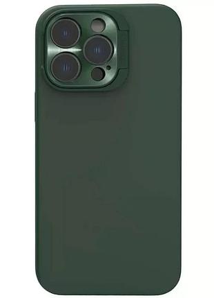 Чехол накладка silicone для apple iphone 14 pro 6.1" силікон зелений magsafe з функцією підставки (911136)
