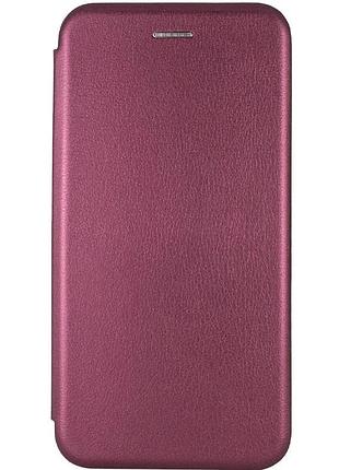 Чехол-книжка для xiaomi redmi 9 искусственная кожа бордовый с подставкой 15х7х1 см (915522)