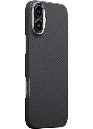 Чехол накладка carbon protection slim magsafe для apple iphone 16 6.1" пластик чорний (919611)
